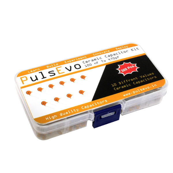 PulsEvo 10 Different Value 100nf to 470pf  50V Ceramic Disc Capacitor Assortment Assorted 300 pcs