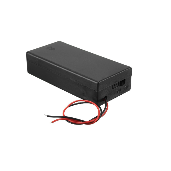 18650 x 2 Battery Holder With Cover and On/Off Switch