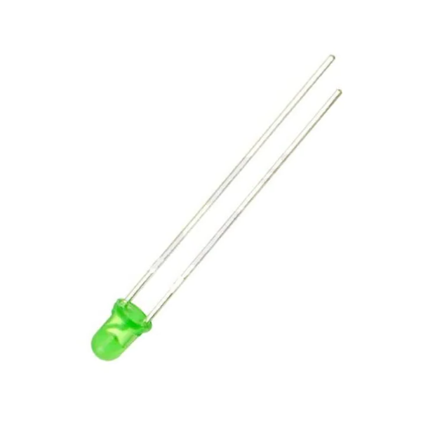 5mm Green in White LED - Everlight Pack 15