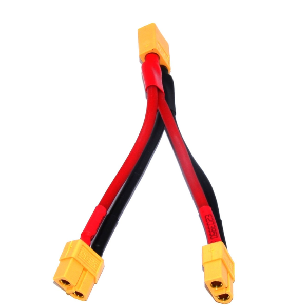 T-Plug Connector 15cm 14AWG Dual Extension Y Splitter 2F & 1M