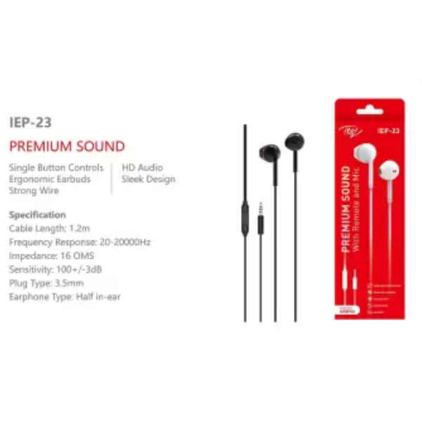 itel earphones iep 23