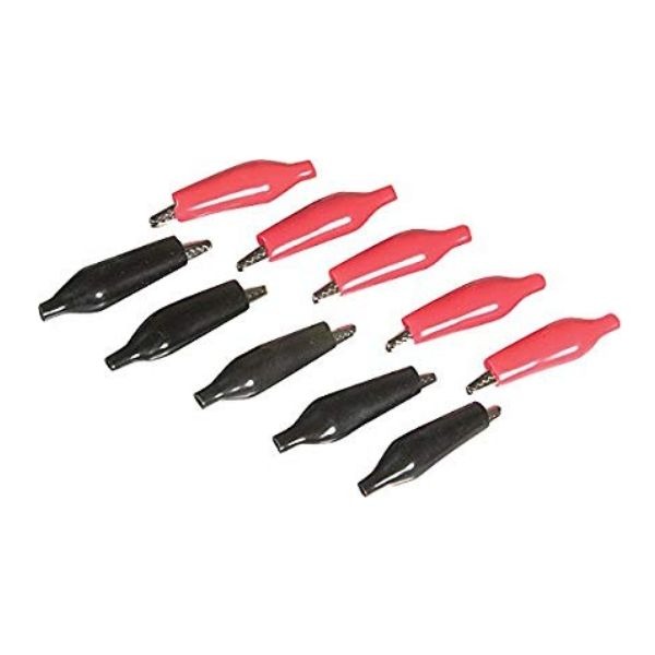 Alligator clip 35 mm 5 red and 5 black crocodile (10 pcs)