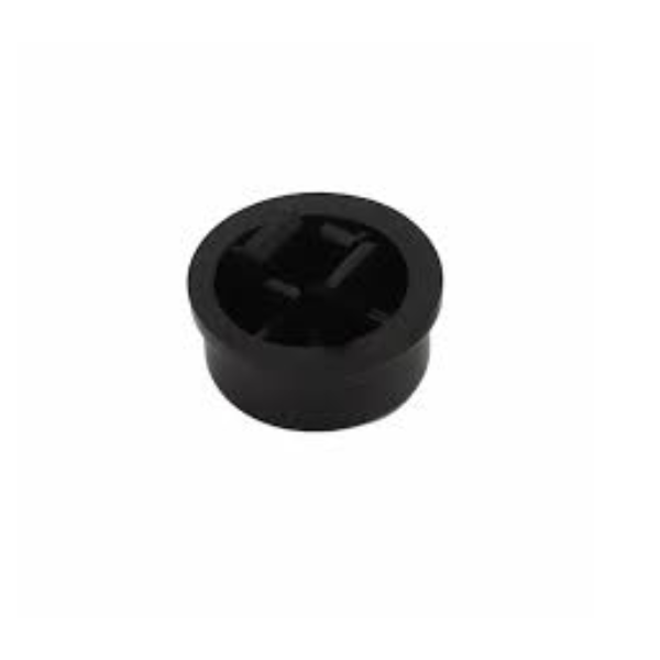 Black Round Cap for Square Tactile Switch 12x12x7.3mm (Pack of 20)
