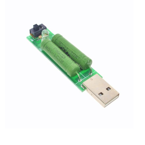 USB Mini Discharge Load Resistor 2A/1A With Switch Load Tester