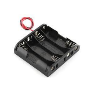 BATTERY HOLDER 4X AA CELLS 6V DC generic
