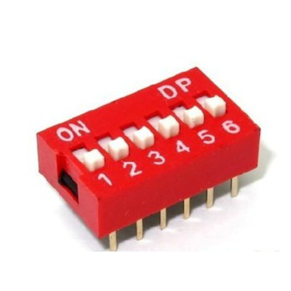 Slide Type Switch Module 2.54mm 7 Position Way DIP Red Pitch - 14 Pins Pack 3