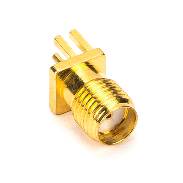 SMA Connector Female PCB Edge Mount Straight pack 2