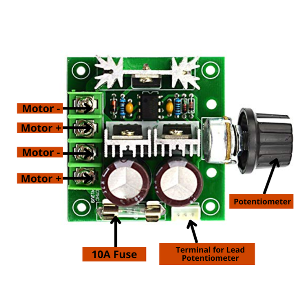 DC Motor Speed Controller PWM 12V to 40V 10A