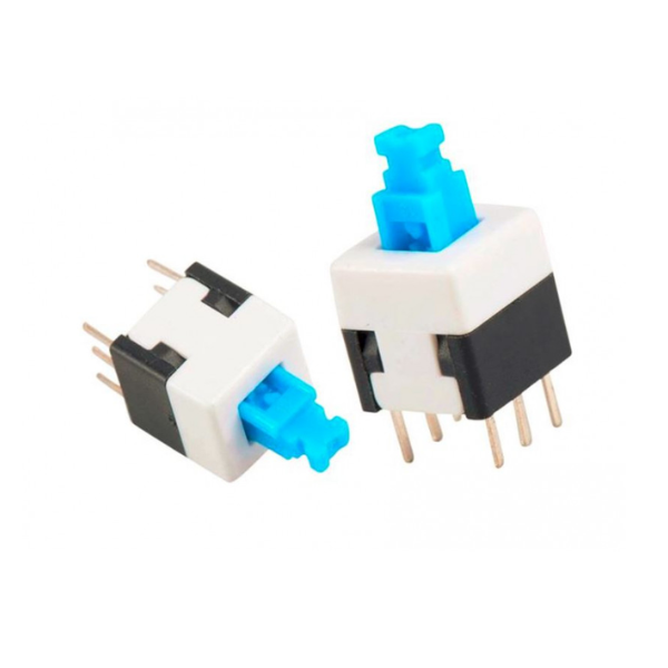 Pushbutton 6 Pin Self Locking Switch Pack 10