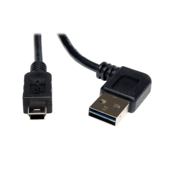USB Cable Right Angle A to Mini B