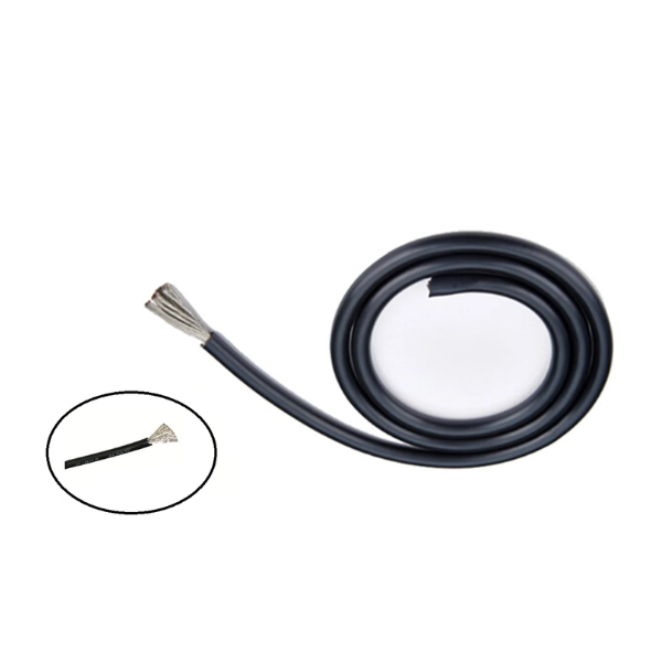 Silicone Wire High Temperature Grade 12AWG (1 Meter Black)