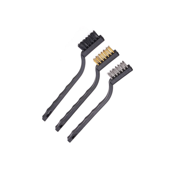 Mini Wire Brush Set Steel Brass Nylon Bristle For Cleaning