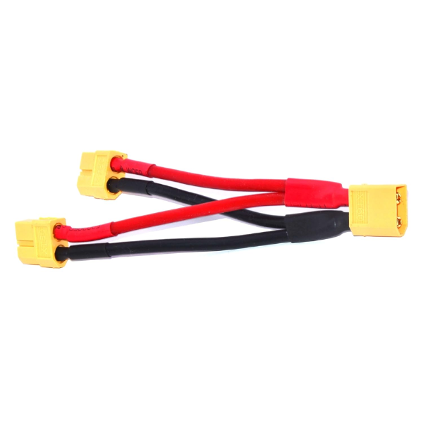 XT60 15cm 16 AWG Dual Extension Y Splitter 1 Male 2 Female
