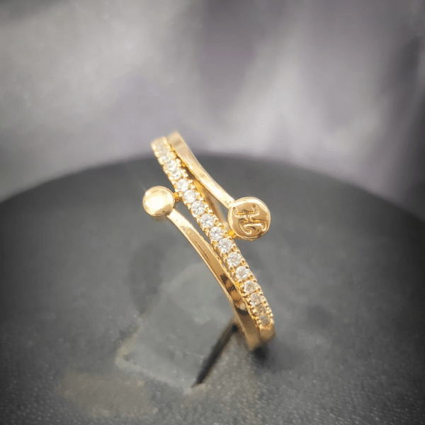 Stylish Jewellery Gold Initial  Rings for Women Girls Girlfriend Men Boys Couples Lovers Design