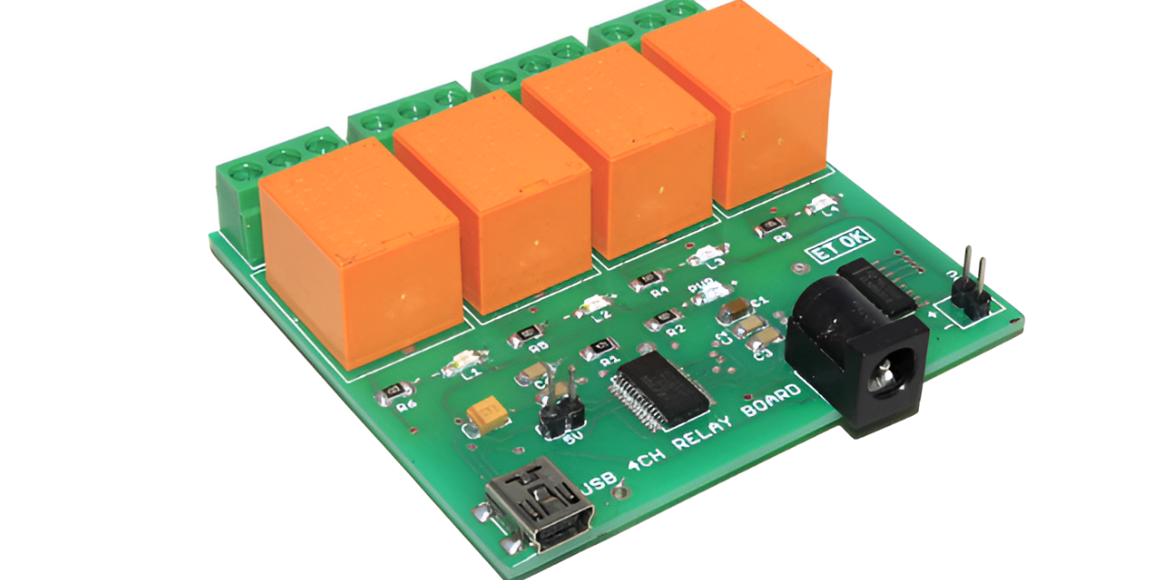4-Channel USB Relay Board Best for Home Automation, PC Controlled Device Application Based on FTDI Driver4 channel relay module
