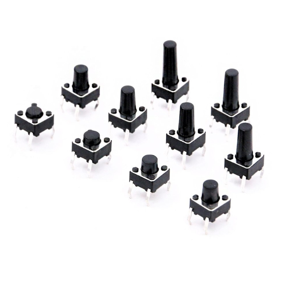 PulsEvo 10 Values Tactile Push Button Switch Micro Momentary Tact Button Kit