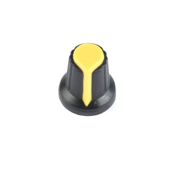 Potentiometer Knob Rotary Switch Cap Yellow Color Pack 5
