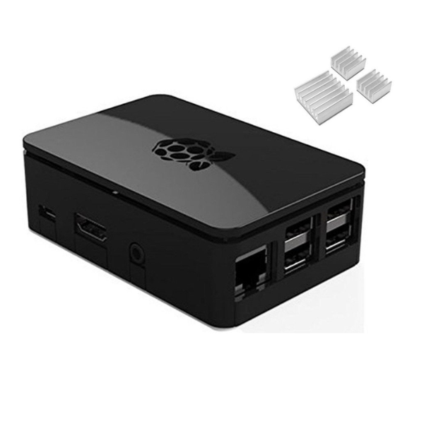 Black Plastic Enclosure Case for Raspberry Pi 2/3B