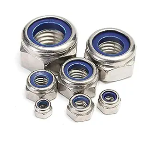 M10 304 Stainless Steel Self-Lock Nylon Inserted Hex Lock Nuts